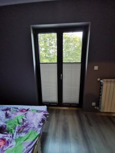 żaluzje plisowane w drzwiach tarasowych Wolsztyn